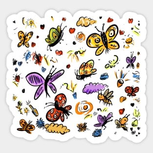 Butterflies and honey Sticker